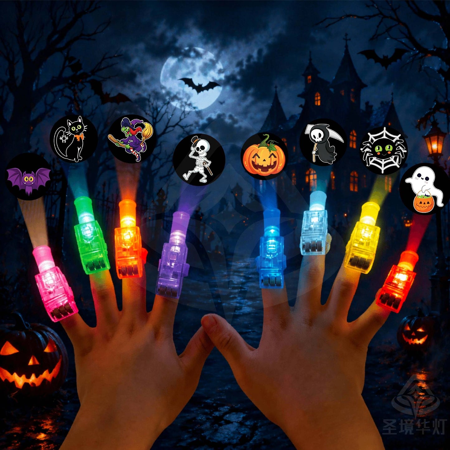 🔥Hot Sale 50% OFF🔥 Mini Colorful LED Finger Lights – Party Glow Finger Flashlights with Elastic Band