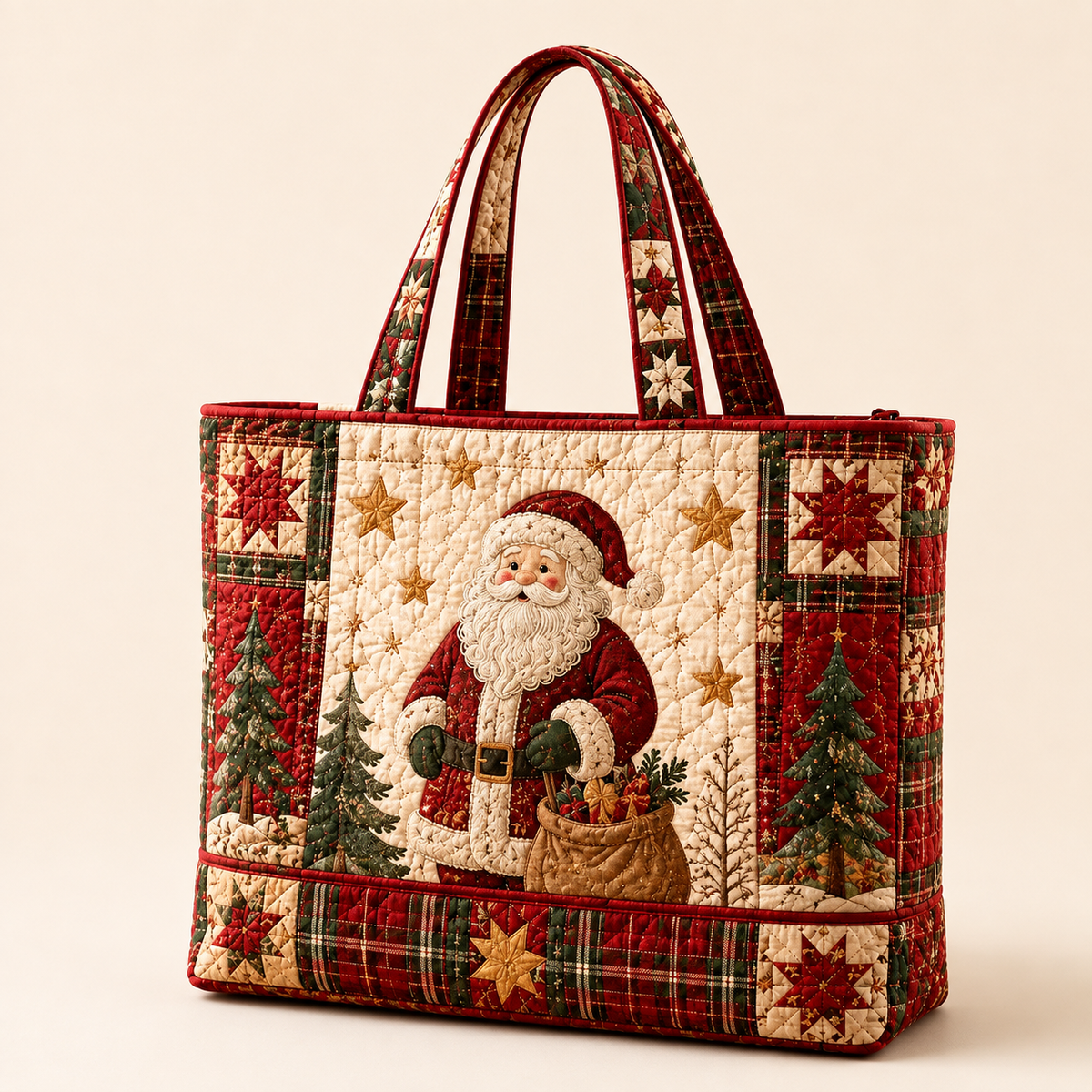 โก LIMITED TIME: 50% OFF ๐ Quilted Christmas Shoulder Tote Bag โ Festive Holiday Shopping Bag ๐