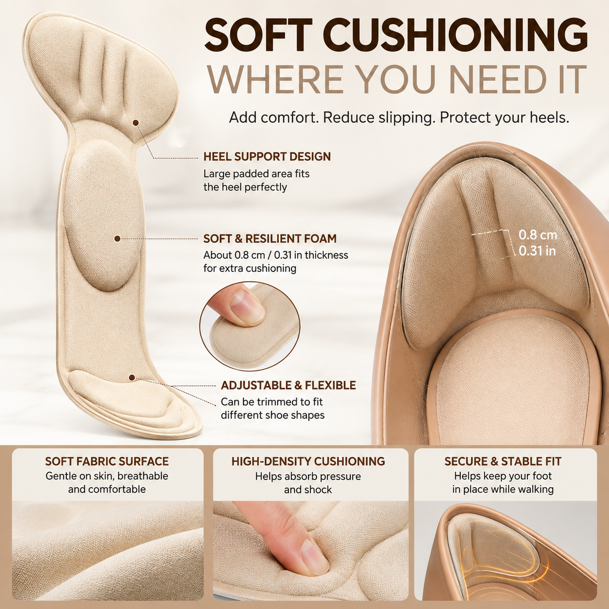 Heel Grip Pads for Loose Shoes – Wear Your Favorites Again