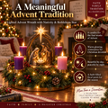 ✝️ Lighted Nativity Advent Wreath – A Sacred 4-Week Christmas Tradition🕯️