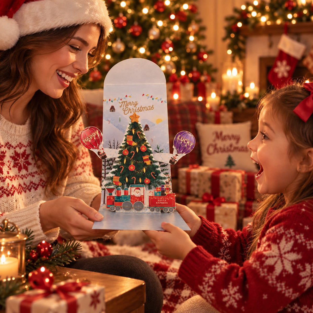 🎁3D Christmas Money Gift Card (Two types, ten-pack)