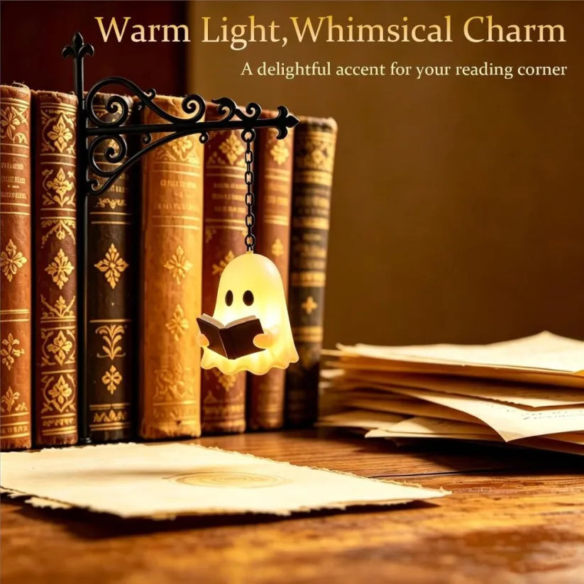 👻 This Ghost Reads By Candlelight 🎃 Your New Favorite Halloween Shelf Sitter