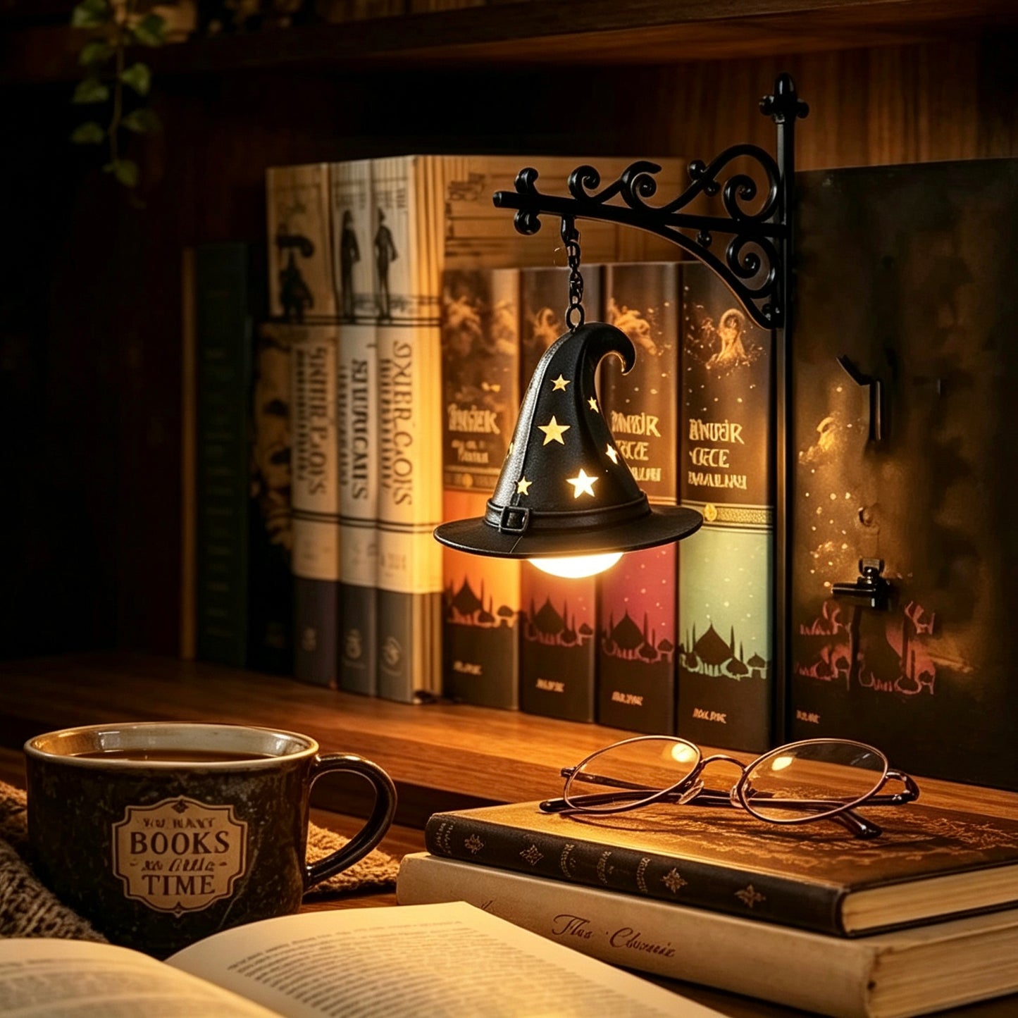 📚Clip‑On Bookshelf Hanging Night Light✨