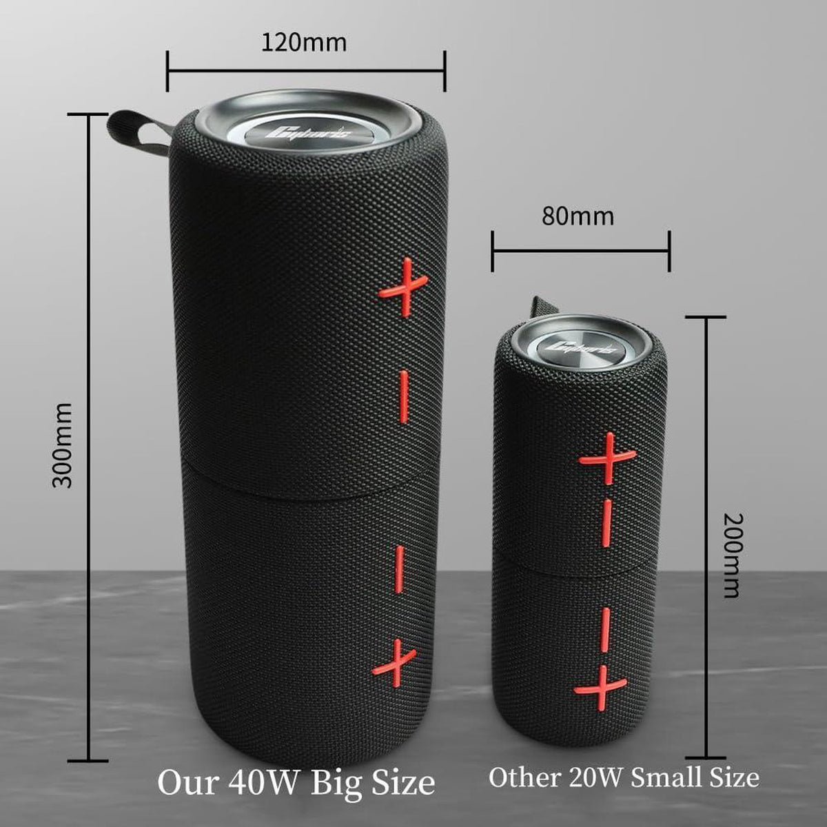 🔥 40W 2-in-1 Split Stereo Speaker – Detachable TWS Audio, IPX6 & Dynamic Lighting