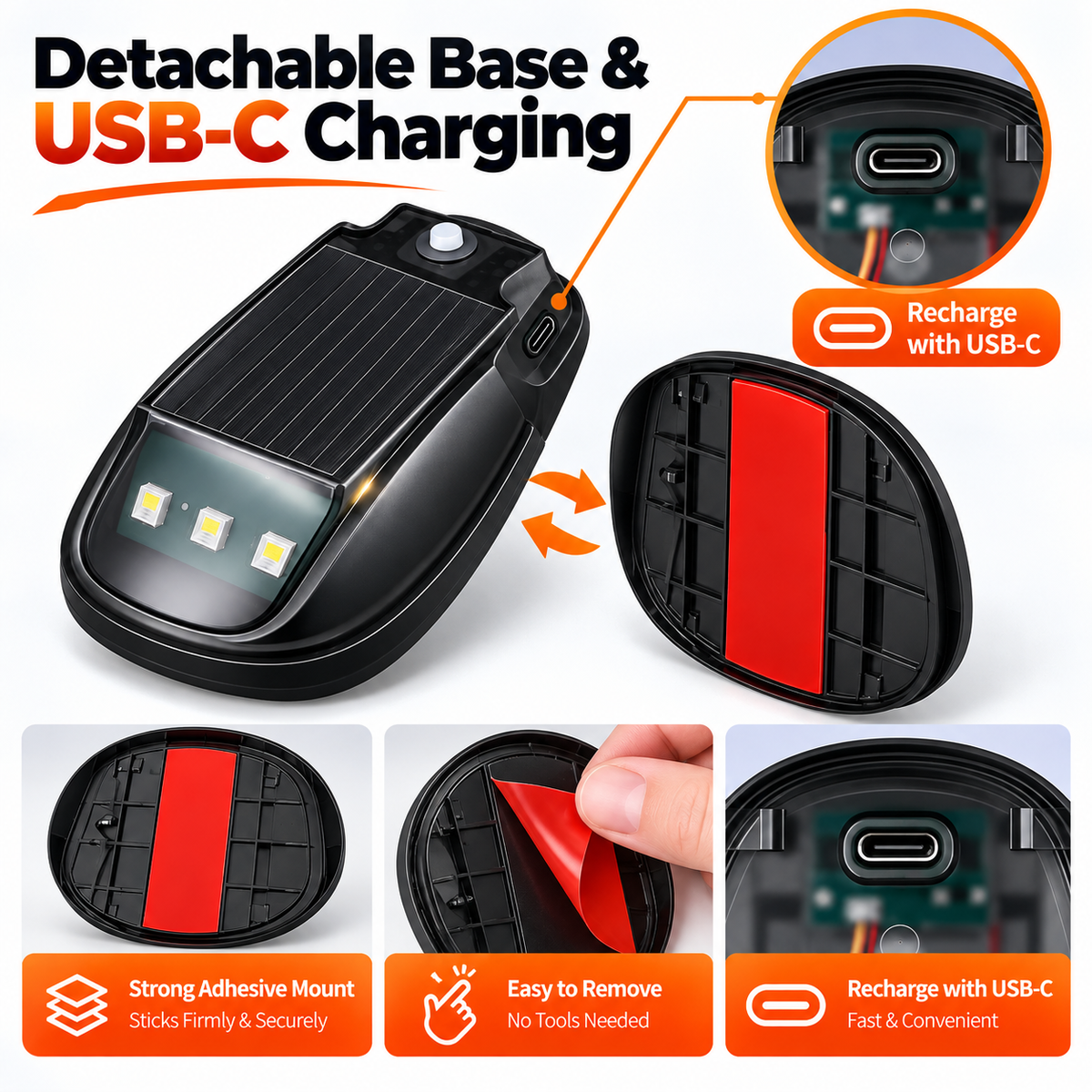 ⚡Hot Sales 🔥Solar Car Roof RGB Strobe Light - Free Remote Control Included