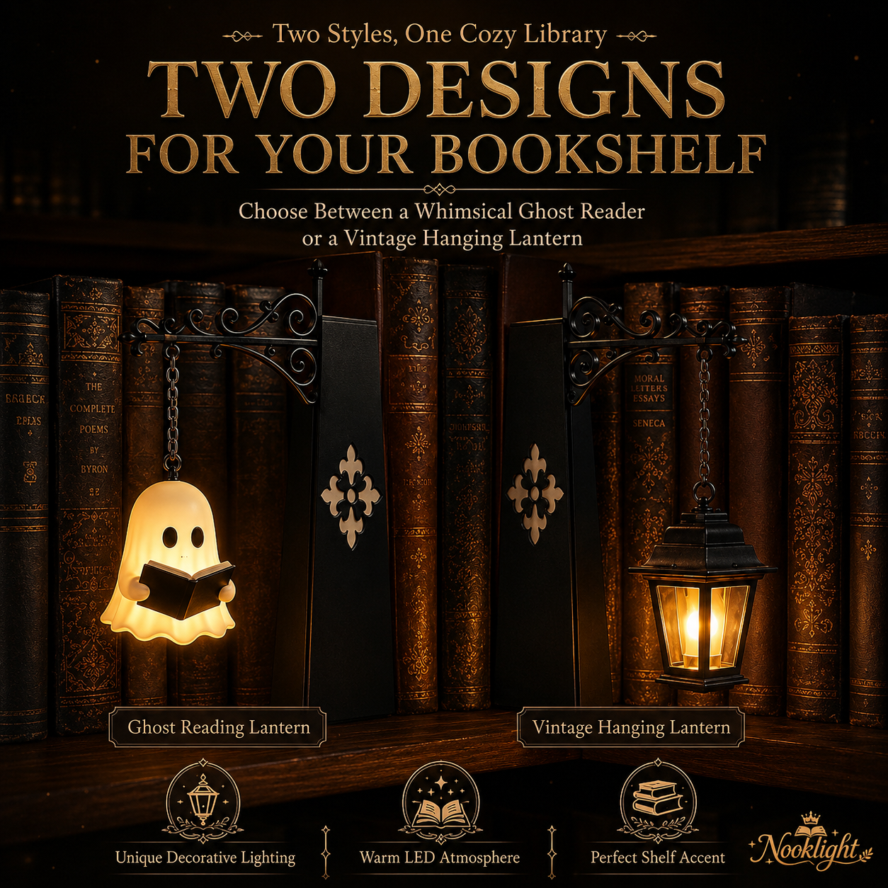 Ghost Bookshelf Lantern
