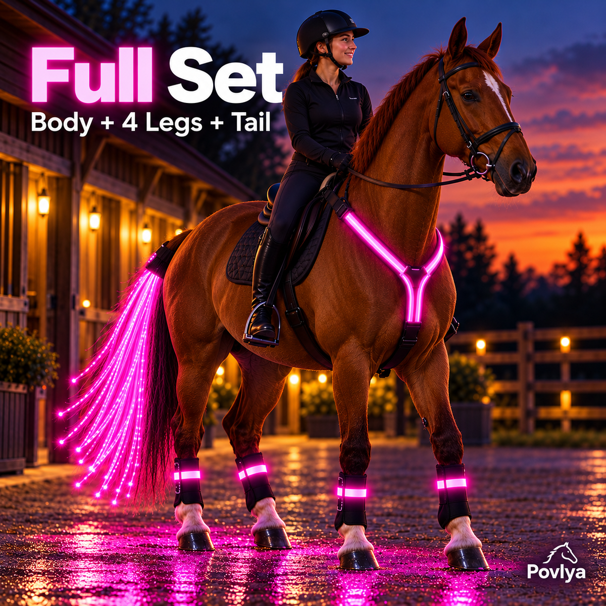 LED Horse Safety Light Set ✨ Stay Visible on Every Night Ride🐎