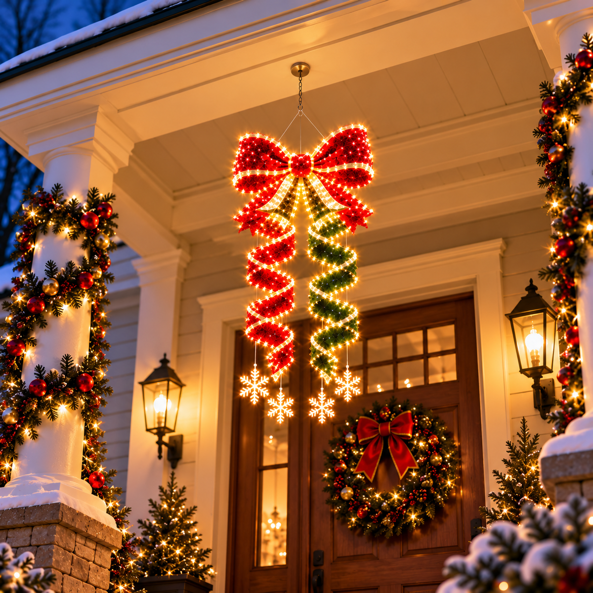 🎄 Giant Glowing Christmas Bow –🎀 Light Up Your Home with Holiday Magic ✨