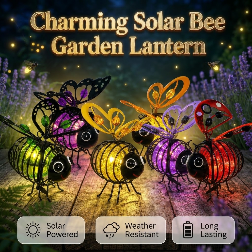 🐝 Solar Bee Garden Light Turn Your Garden Into a Magical Glow ✨