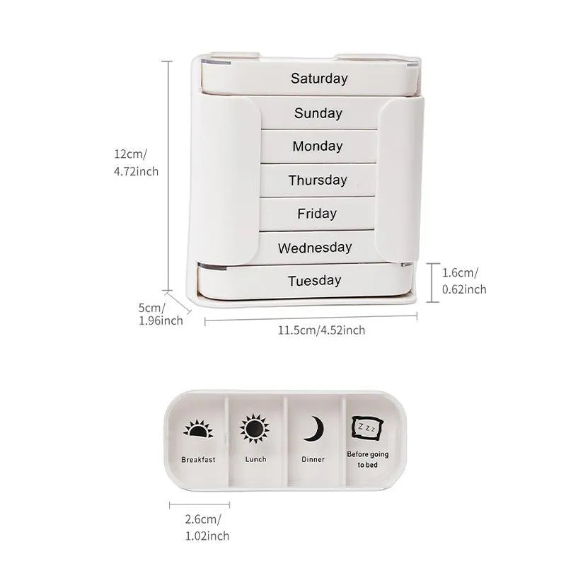 💊 ✨7-Day Medication Organizer - For Effortless Health Management! 📅