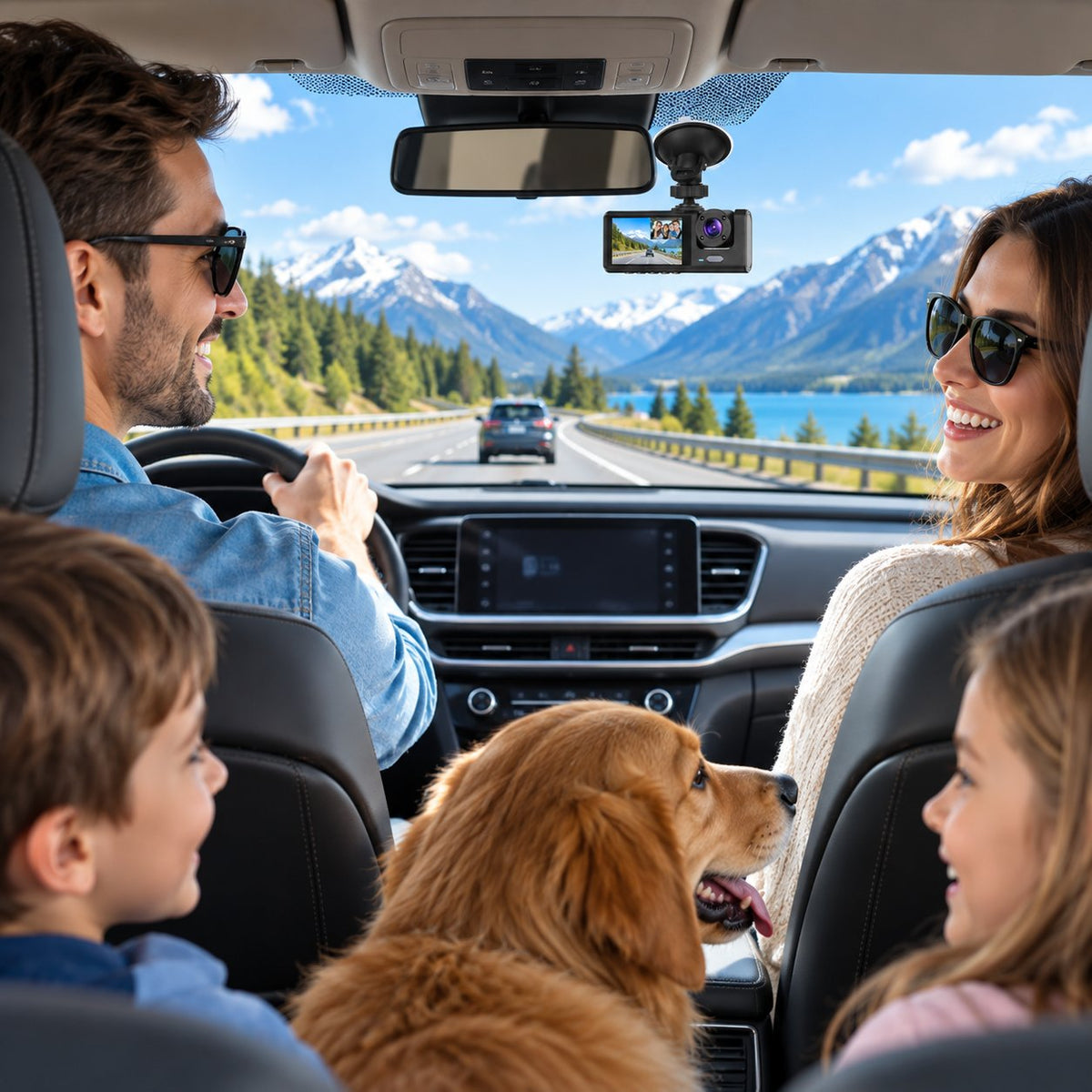 ⚡Upgraded 360° Protection Dash Cam: Triple-Lens 1080P Front • Cabin • Rear – Never Drive Blind Again! 🚗🛡️