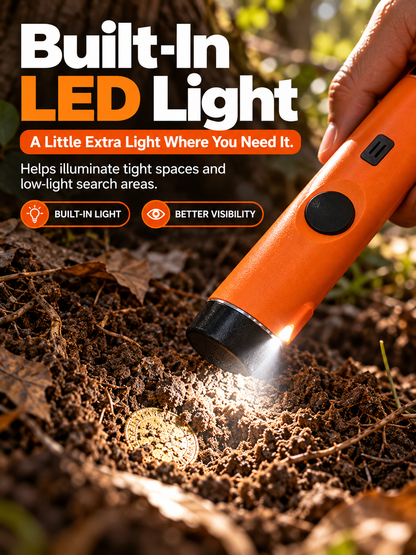 🔎 Handheld Metal Detector Pinpointer – Portable Waterproof Metal Detection Wand for Treasure Hunting