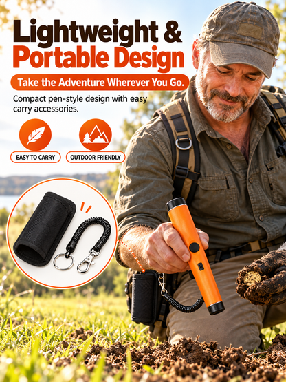 🔎 Handheld Metal Detector Pinpointer – Portable Waterproof Metal Detection Wand for Treasure Hunting