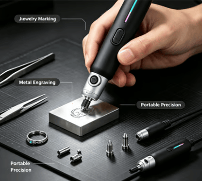 🛠️Mini Cordless Rotary Tool – Brushless Motor Engraving Pen , Rechargeable Lithium Battery for Jewelry Making and DIY Crafts