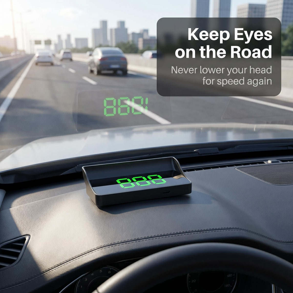 ⚡ Smart GPS Speedometer for Cars – Real-Time MPH/KM/H Display, Auto Brightness & USB Power