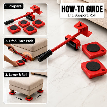 🏡 Furniture Moving Set – Lift, Roll & Rearrange with Less Effort
