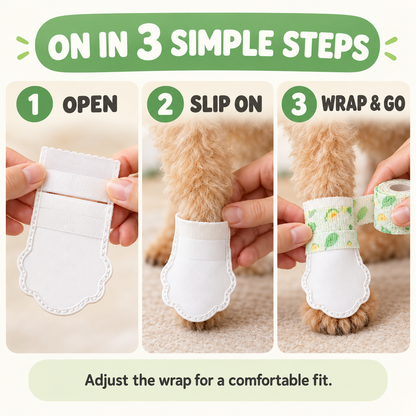 🐾 Keep Muddy Paw Prints Outside—Disposable Dog Paw Covers