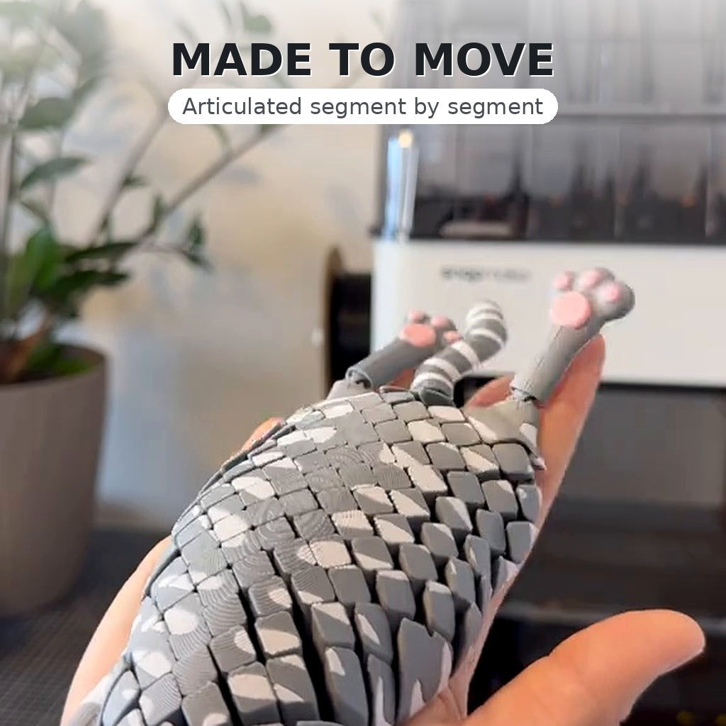 3D Printed Flexi Cat Fidget Toy – Articulated Desk Pet