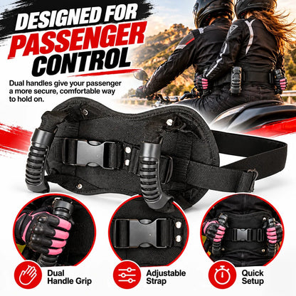 🏍️ Motorcycle Passenger Grab Handle Belt – A Steadier Grip for Every Ride