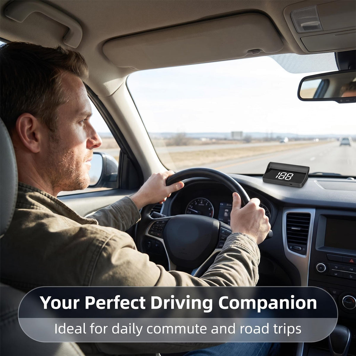 ⚡ Smart GPS Speedometer for Cars – Real-Time MPH/KM/H Display, Auto Brightness & USB Power