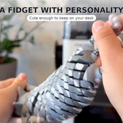 3D Printed Flexi Cat Fidget Toy – Articulated Desk Pet