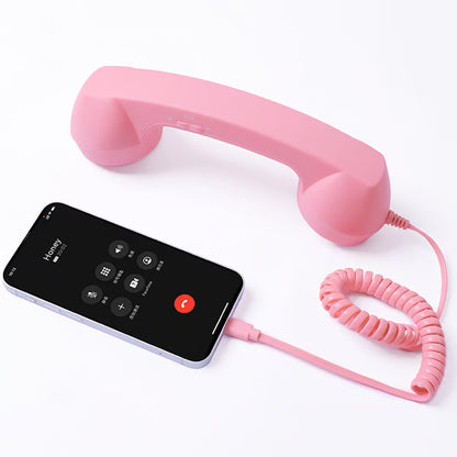 ☎️ Retro USB-C Phone Handset – Wired Vintage Receiver for Smartphones