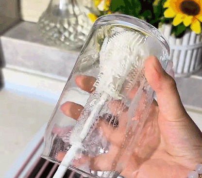 🧼 FlexiClean™ 90° Flexible Silicone Bottle Brush – Deep Cleaning for Cups, Tumblers & Bottles