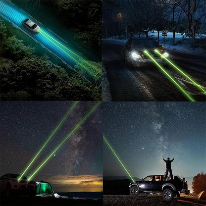 🚗 Wireless Vehicle Laser Warning Light – Remote Control & Rechargeable