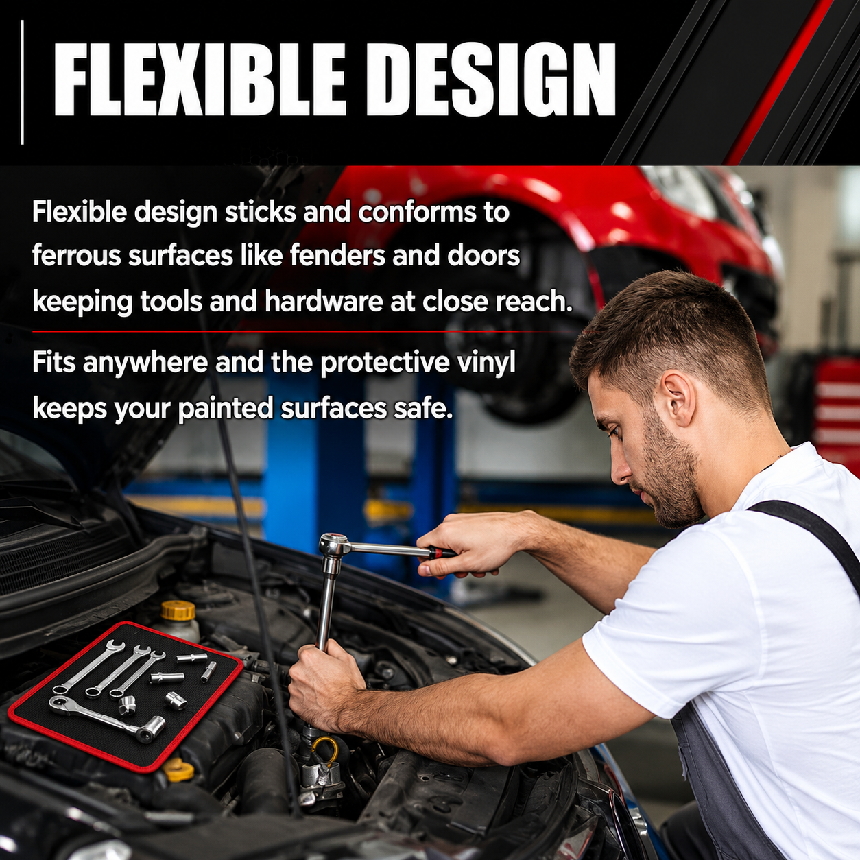 3 Pack Magnetic Tool Mat 🛠️ Keep Hardware Safe & Grab Tools Conveniently for Garage Auto DIY