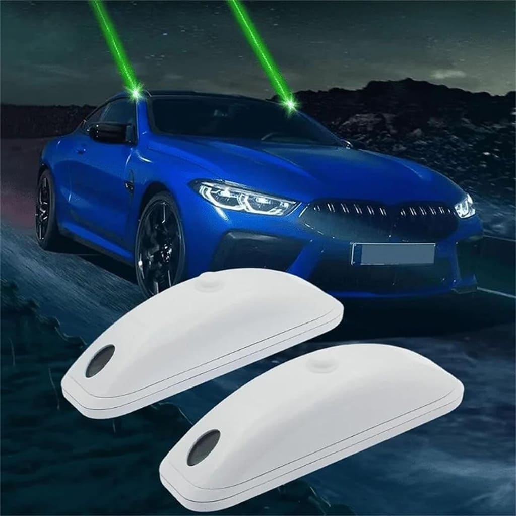 🚗 Wireless Vehicle Laser Warning Light – Remote Control & Rechargeable