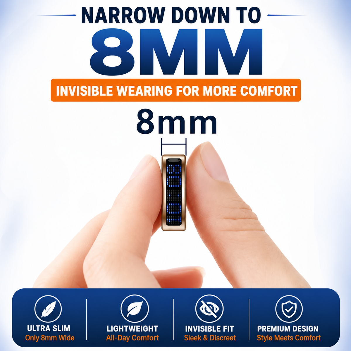 Smart Health Ring – 24/7 Heart Rate, Sleep & Activity Tracking | Sleek, Lightweight & IP68 Waterproof