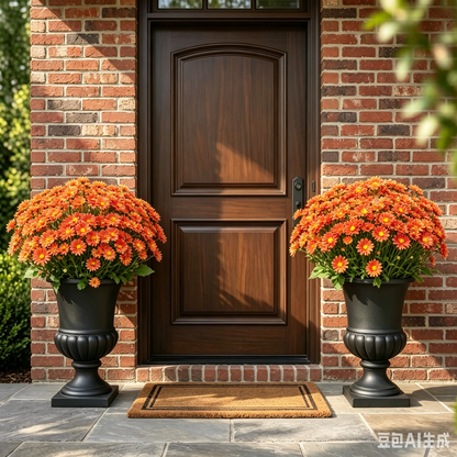 💥Limited stock 🌼- Artificial Outdoor Sunset Mums Flowers - UV resistant, Waterproof, Windproof