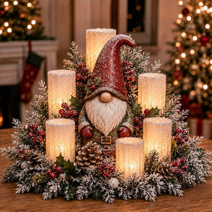HOT SALE 50% OFF🌲Christmas Lighted Centerpiece with Flameless Candle Glow