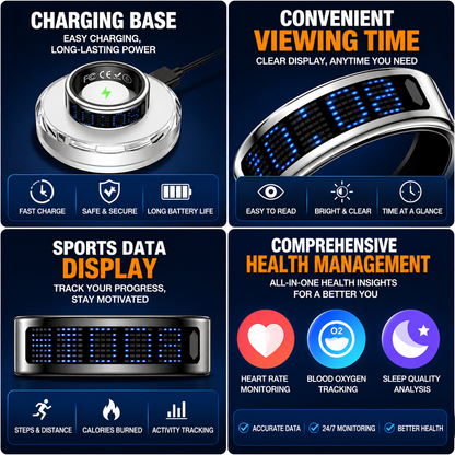 Smart Health Ring – 24/7 Heart Rate, Sleep & Activity Tracking | Sleek, Lightweight & IP68 Waterproof
