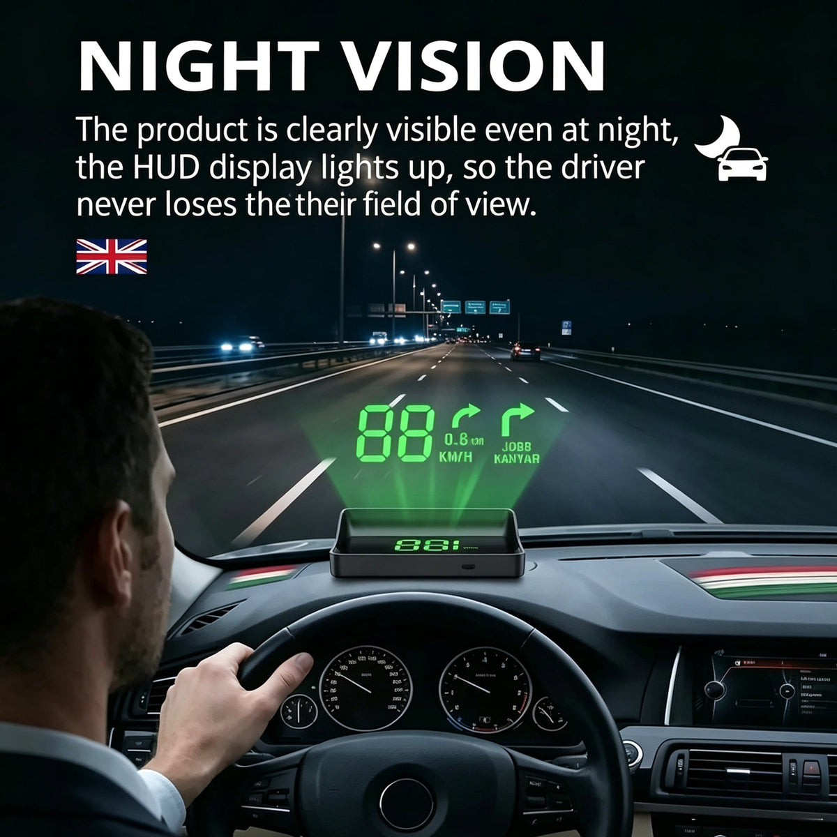 ⚡ Smart GPS Speedometer for Cars – Real-Time MPH/KM/H Display, Auto Brightness & USB Power