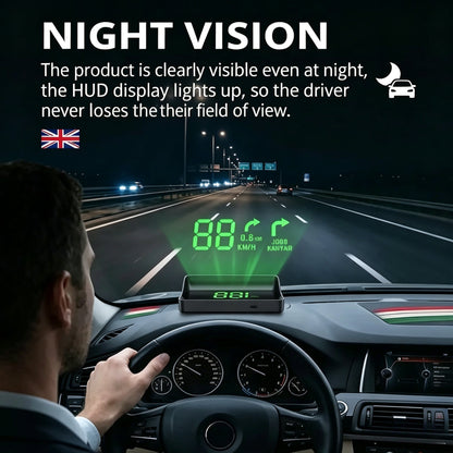 ⚡ Smart GPS Speedometer for Cars – Real-Time MPH/KM/H Display, Auto Brightness & USB Power