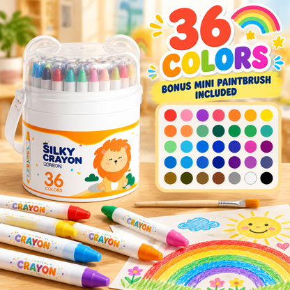 🎨 Washable Silky Twist-Up Crayons for Kids