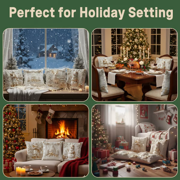 🎅🎁 Festive Christmas Cushion Cover