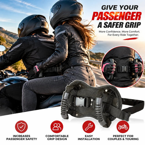 🏍️ Motorcycle Passenger Grab Handle Belt – A Steadier Grip for Every Ride