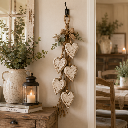 🤎 Hanging Heart Wall Decor-Bring Rustic Warmth Into Your Home