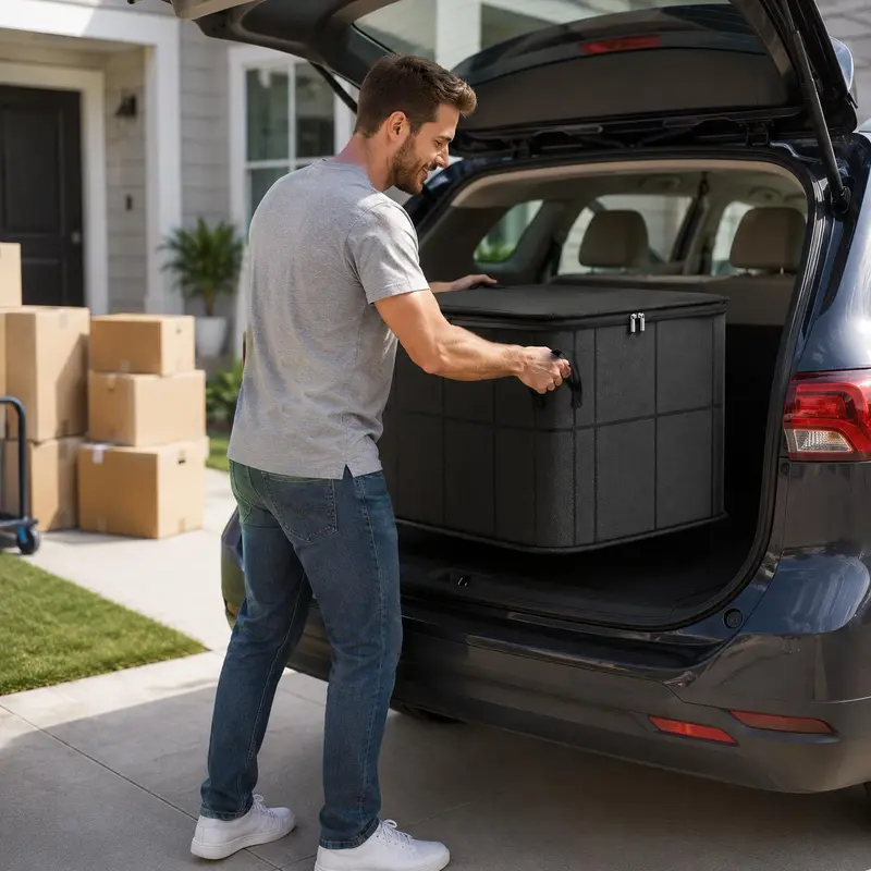 Storage bag for moving and car trunk organization