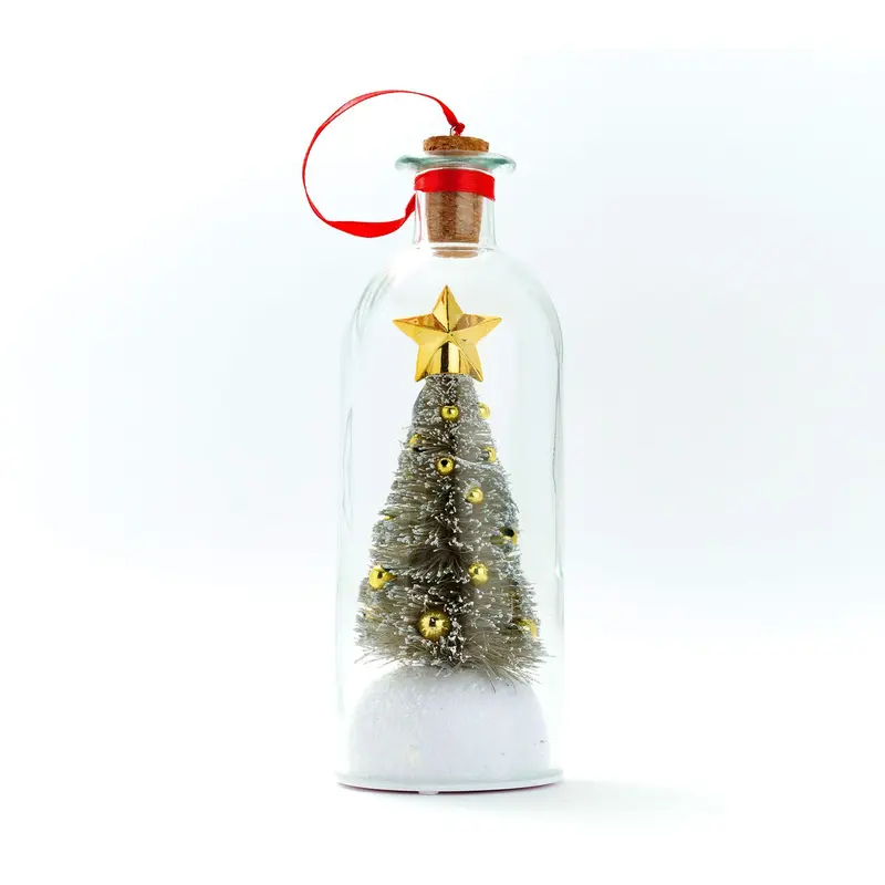 Plainlygoods 8" Recordable Christmas Tree Message In A Bottle