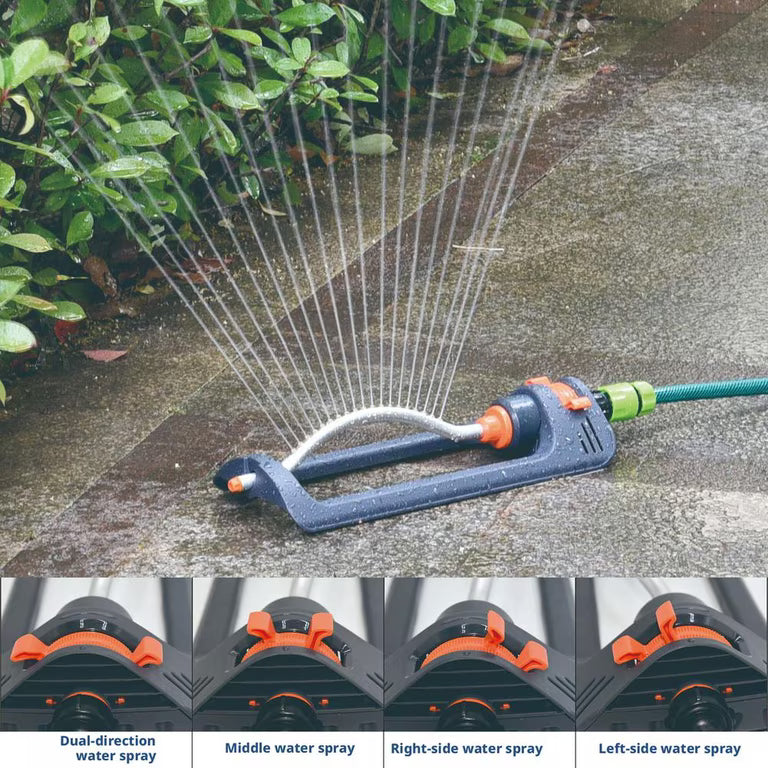32FT Oscillating Lawn Sprinkler – Wide Coverage & 4 Spray Modes