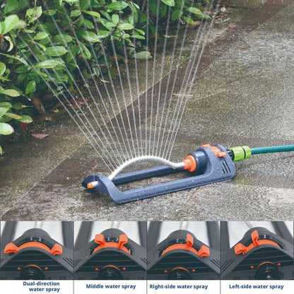 32FT Oscillating Lawn Sprinkler – Wide Coverage & 4 Spray Modes