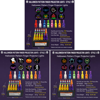 Halloween Projector Finger Lights | Fun Glowing Party Favors for Kids
