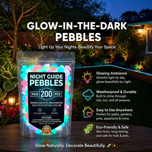 ✨Glow-in-the-Dark Garden Pebbles | Colorful Outdoor Decor