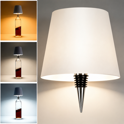 🍷 Turn Any Empty Wine Bottle into a Warm Glowing Lamp – Rechargeable Ambiance Light with 3 Color Modes & Touch Dimming