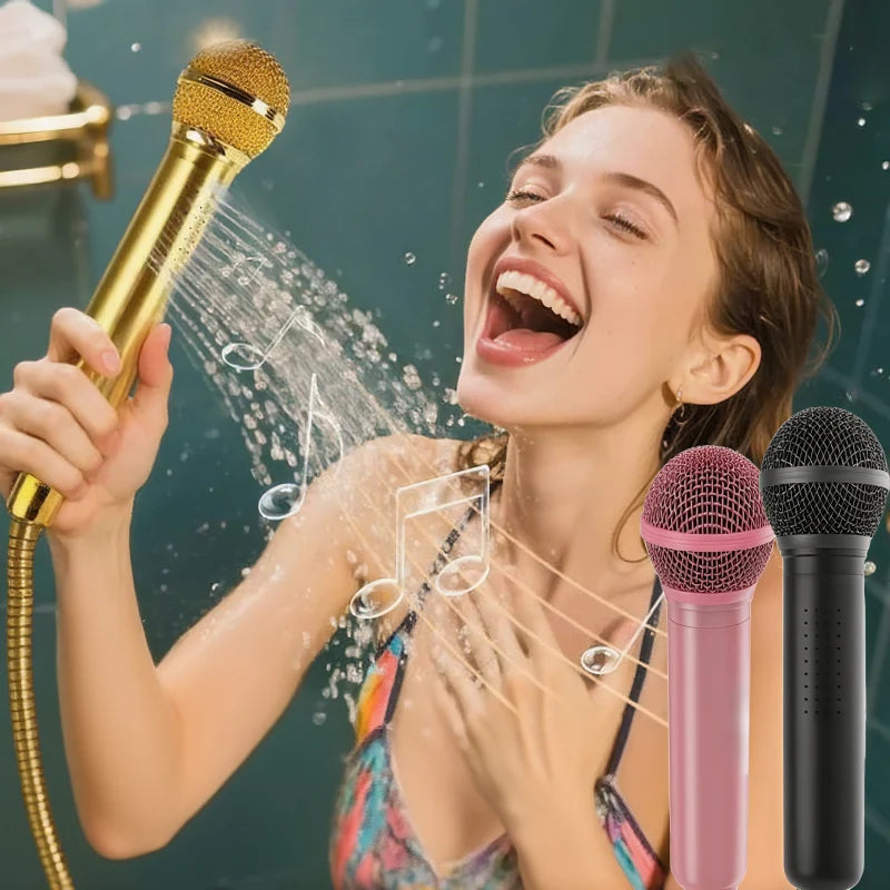 🎤 Microphone Shower Head – High-Pressure Handheld Showerhead
