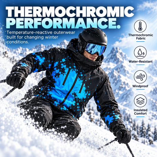 ❄️ Thermochromic Color-Changing Winter Jacket – Temperature-Reactive Ski & Snowboard Coat