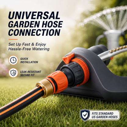 32FT Oscillating Lawn Sprinkler – Wide Coverage & 4 Spray Modes